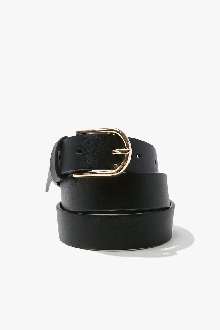 Faux Leather Buckle Belt - Image 3