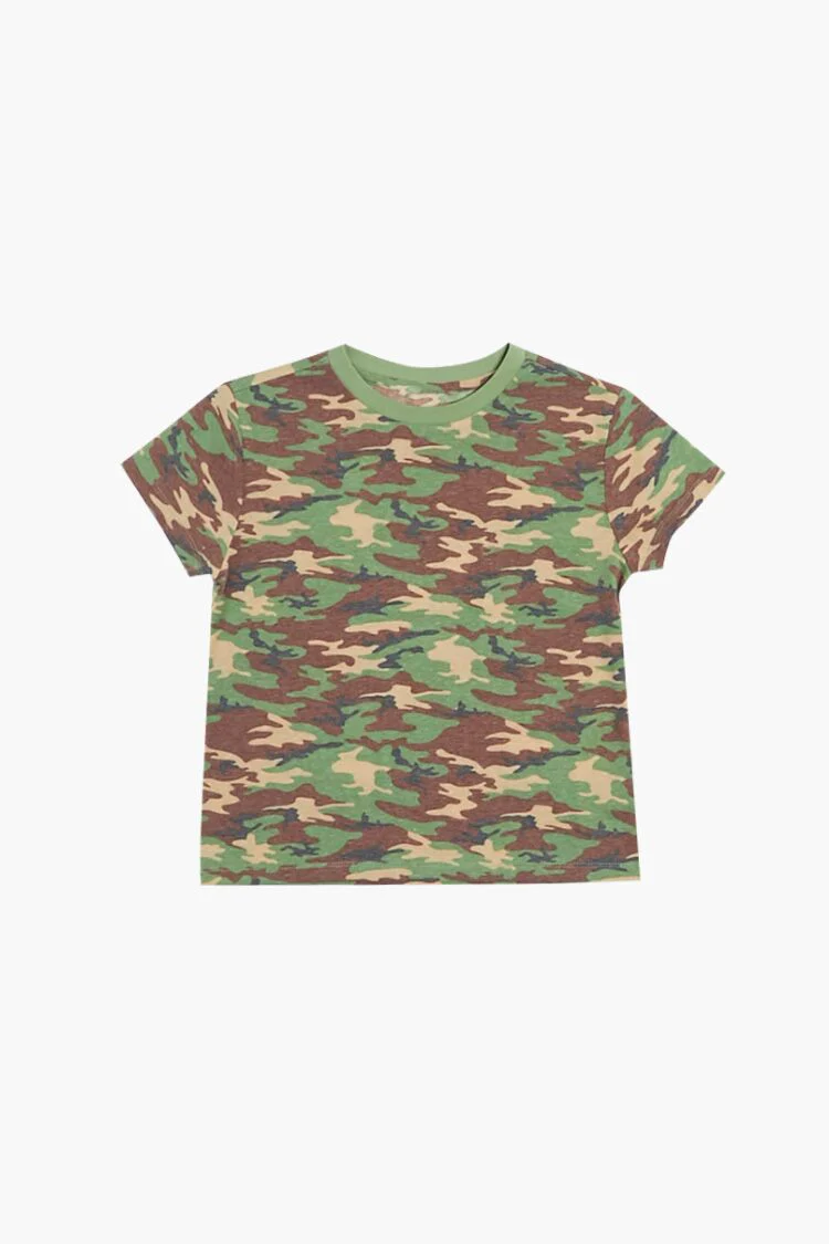 Girls Camo Print Tee (Kids)