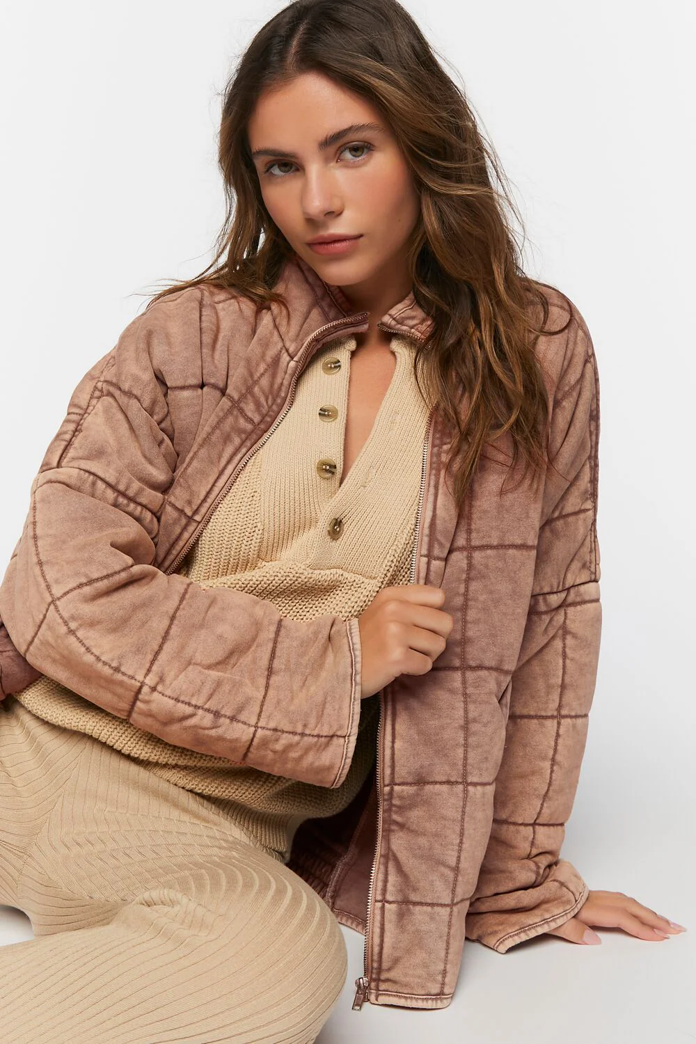 Quilted Zip-Up Jacket - Image 18
