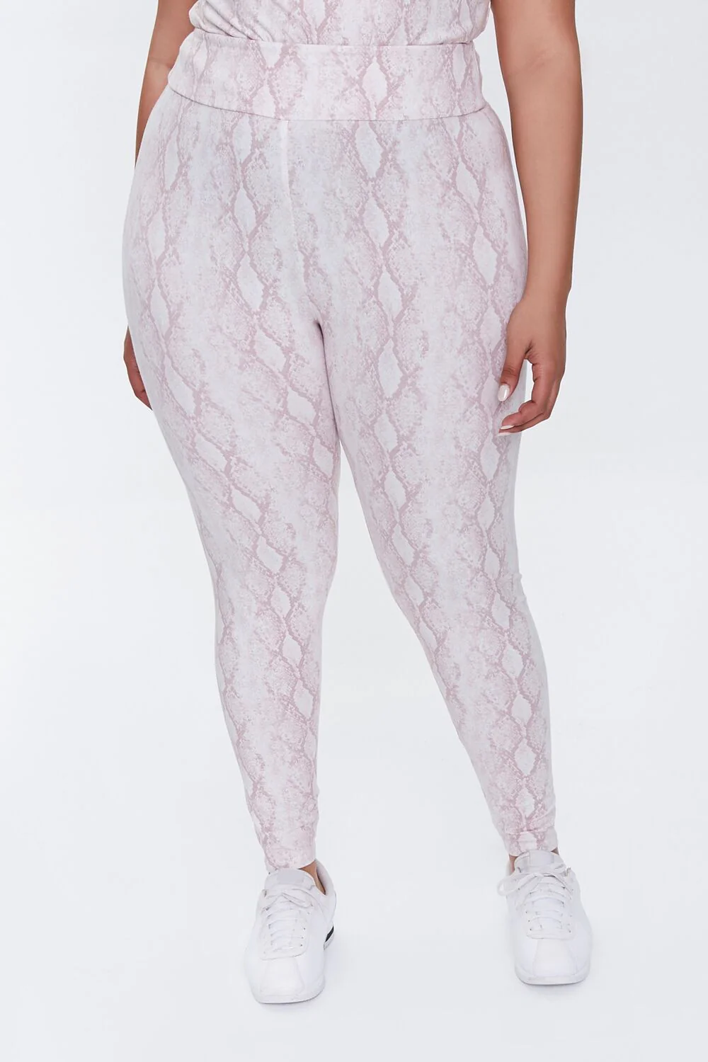 Plus Size Snake Print Leggings