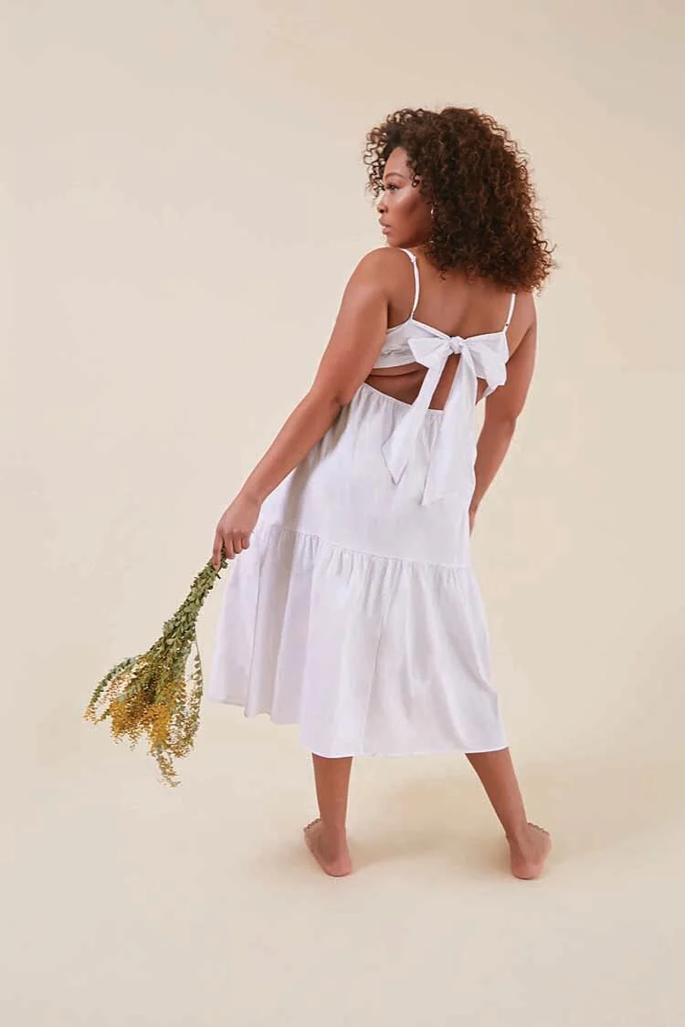 Plus Size Knotted Cutout Dress
