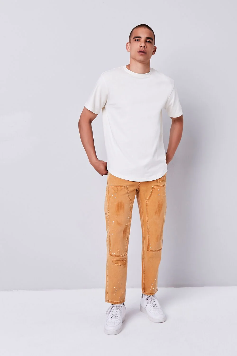 Distressed Paint Splatter Pants