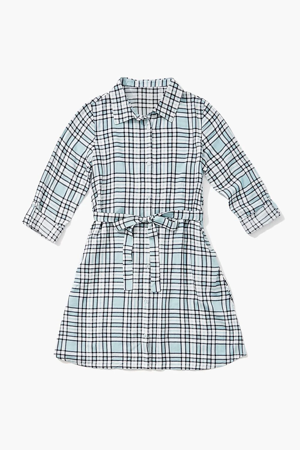 Girls Plaid Shirt Dress (Kids)