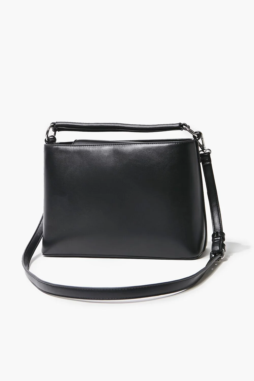 Structured Faux Leather Satchel
