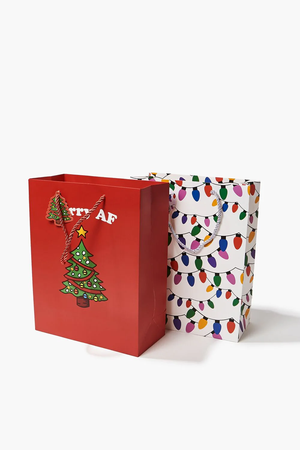 Merry AF Graphic Holiday Gift Bag Set