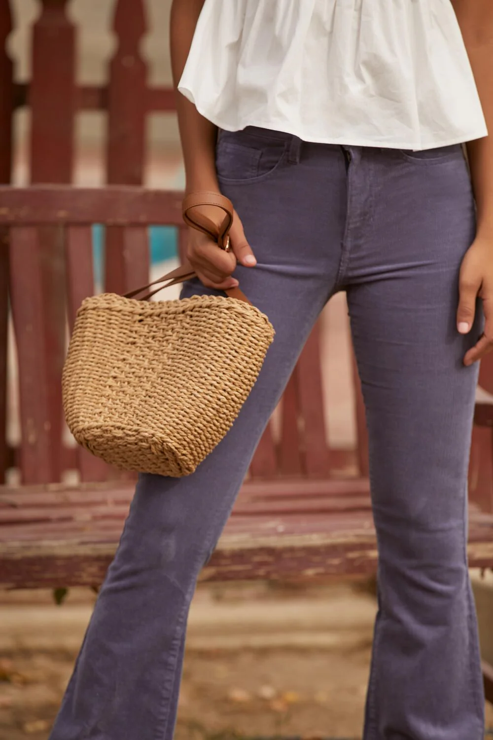 Basketwoven Crossbody Bag