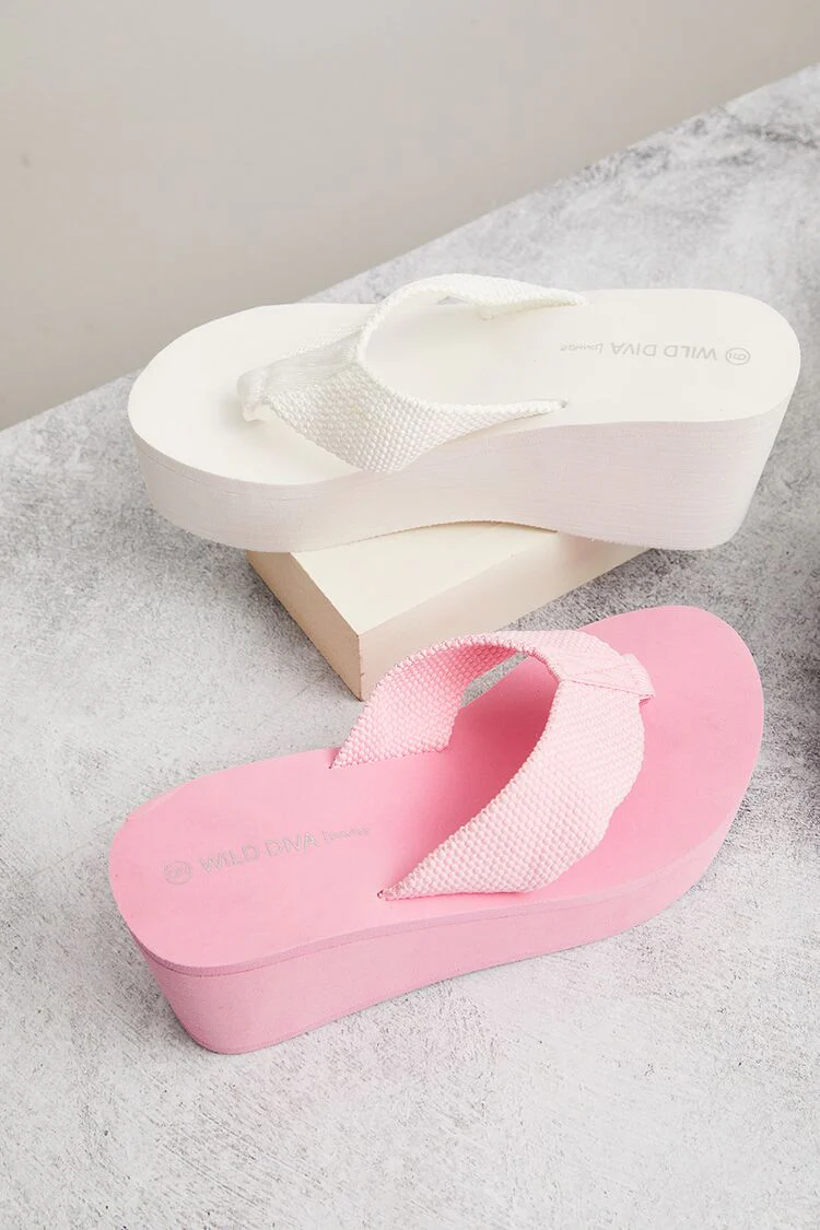 Platform Thong Wedges