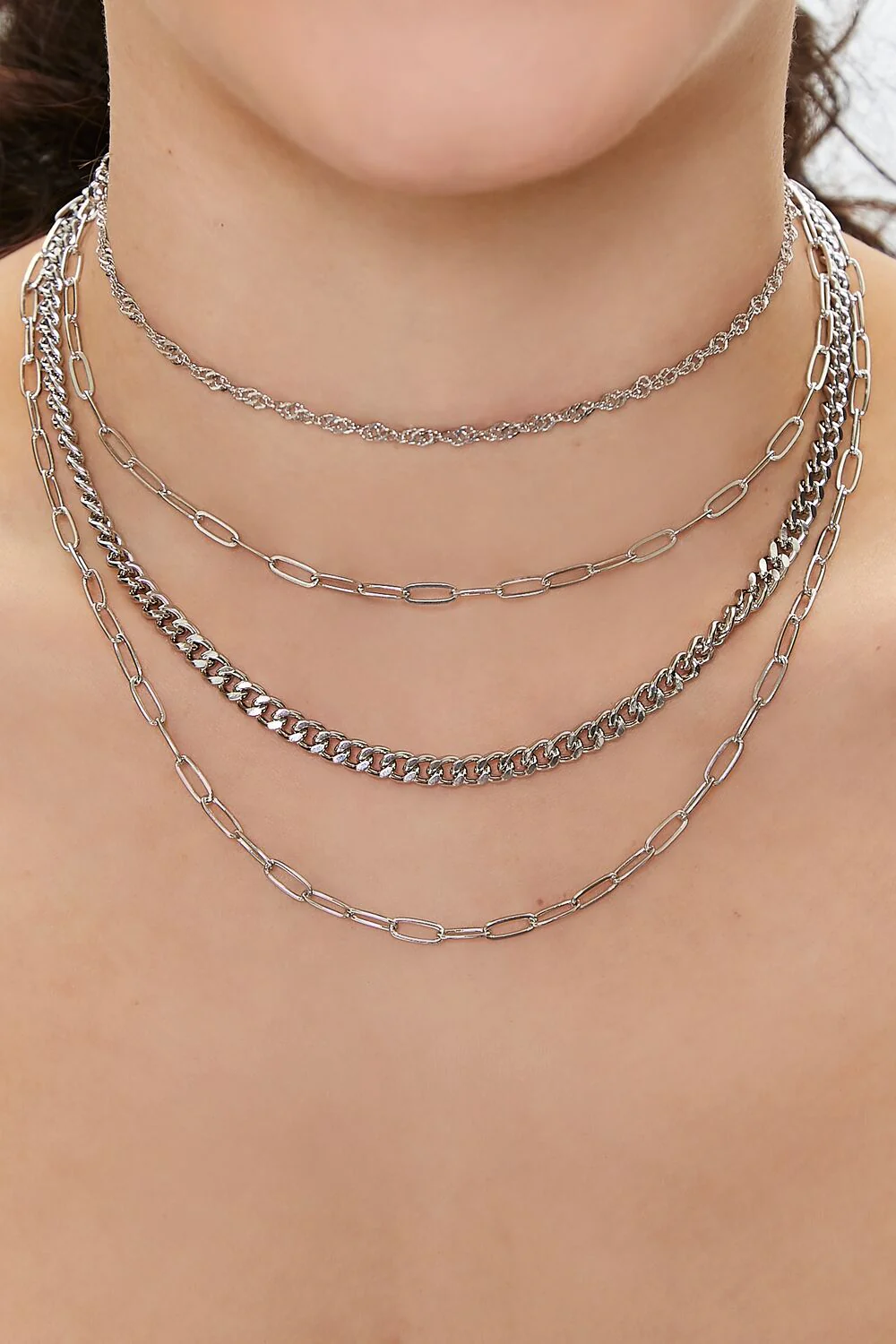 Upcycled Layered Chain Necklace