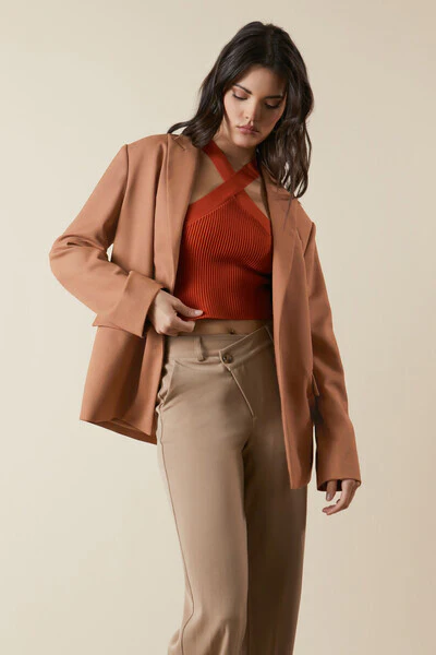 Oversized Single-Breasted Blazer