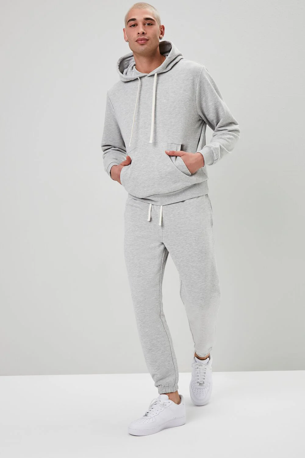 Basic Heathered Drawstring Joggers