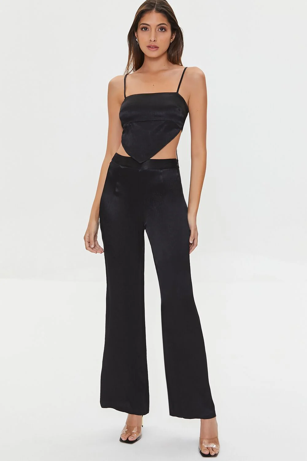 Satin Wide-Leg Pants