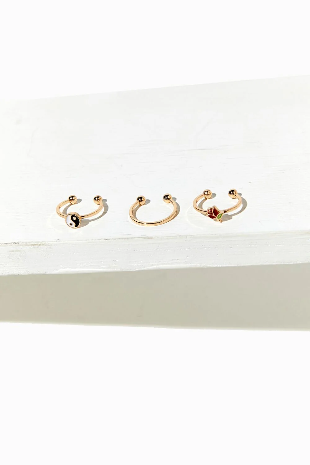 Upcycled Yin Yang Toe Ring Set