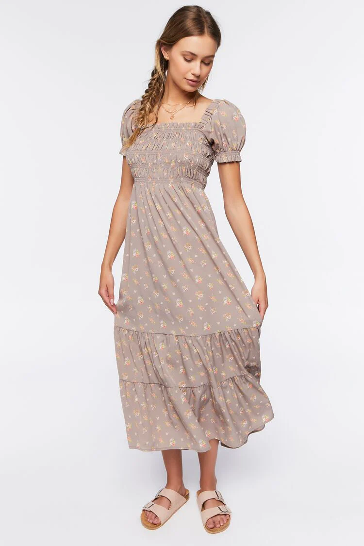Floral Puff-Sleeve Dress - Image 10