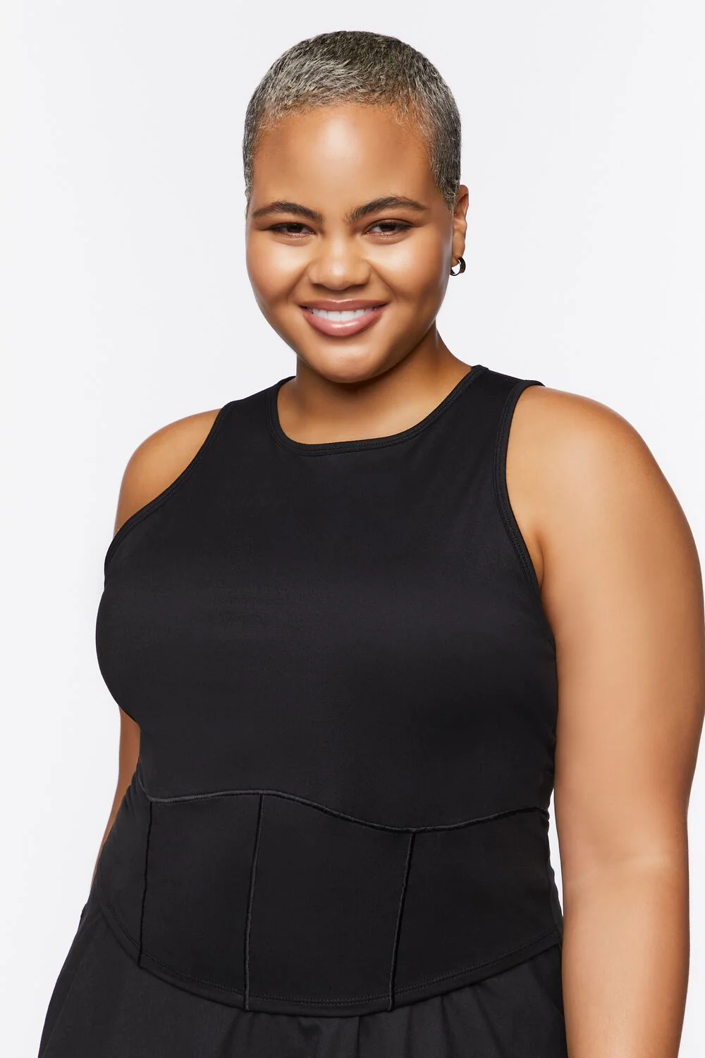 Plus Size Active Cropped Tank Top