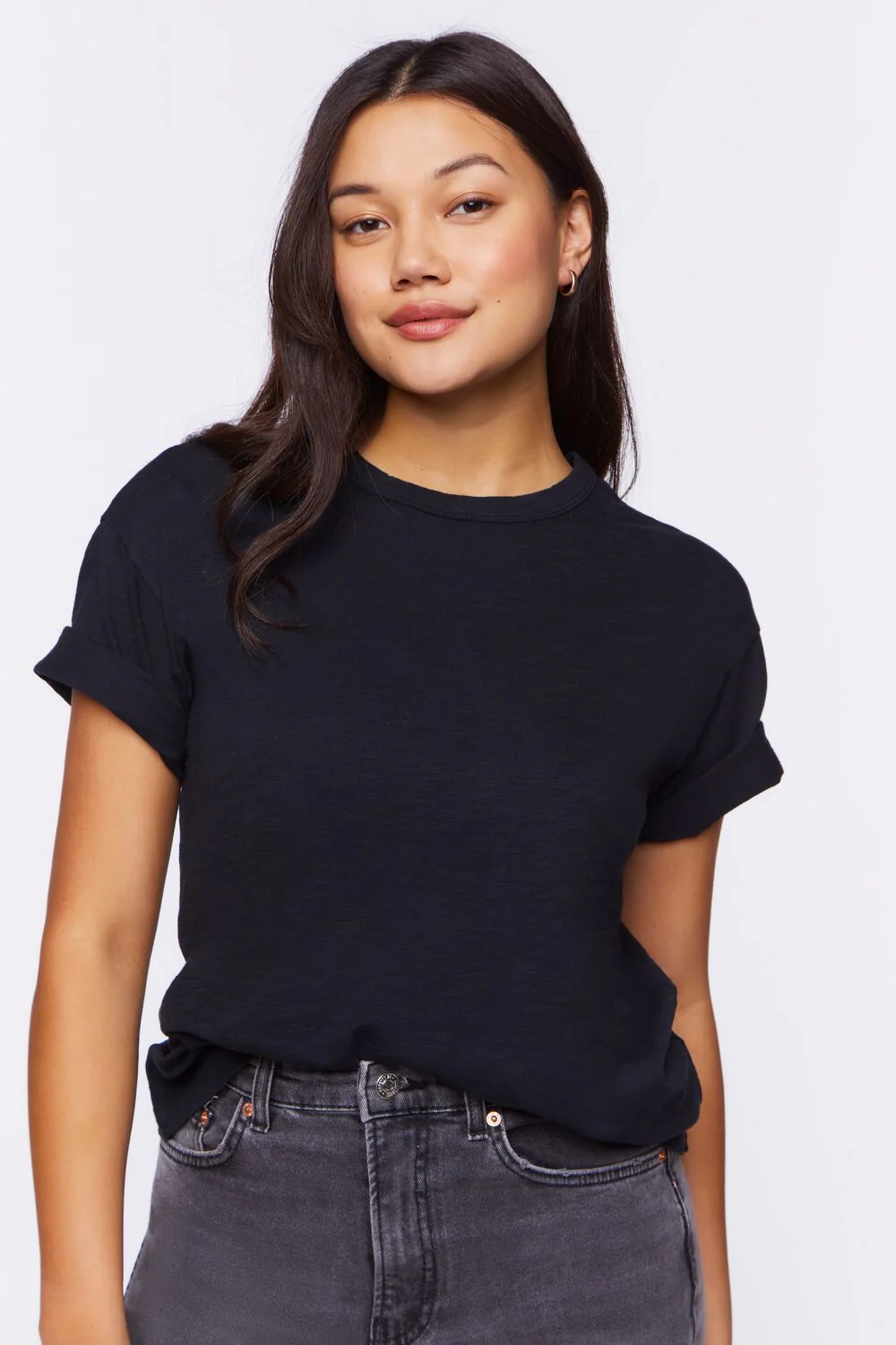 Dropped-Sleeve Crew Tee