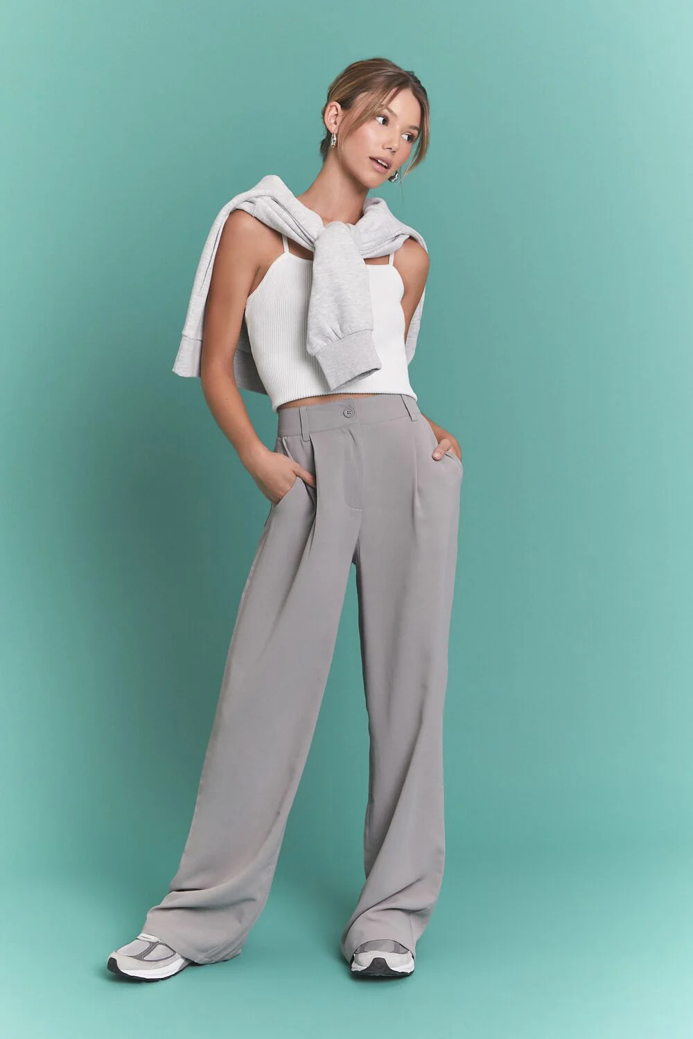 Mid-Rise Wide-Leg Pants