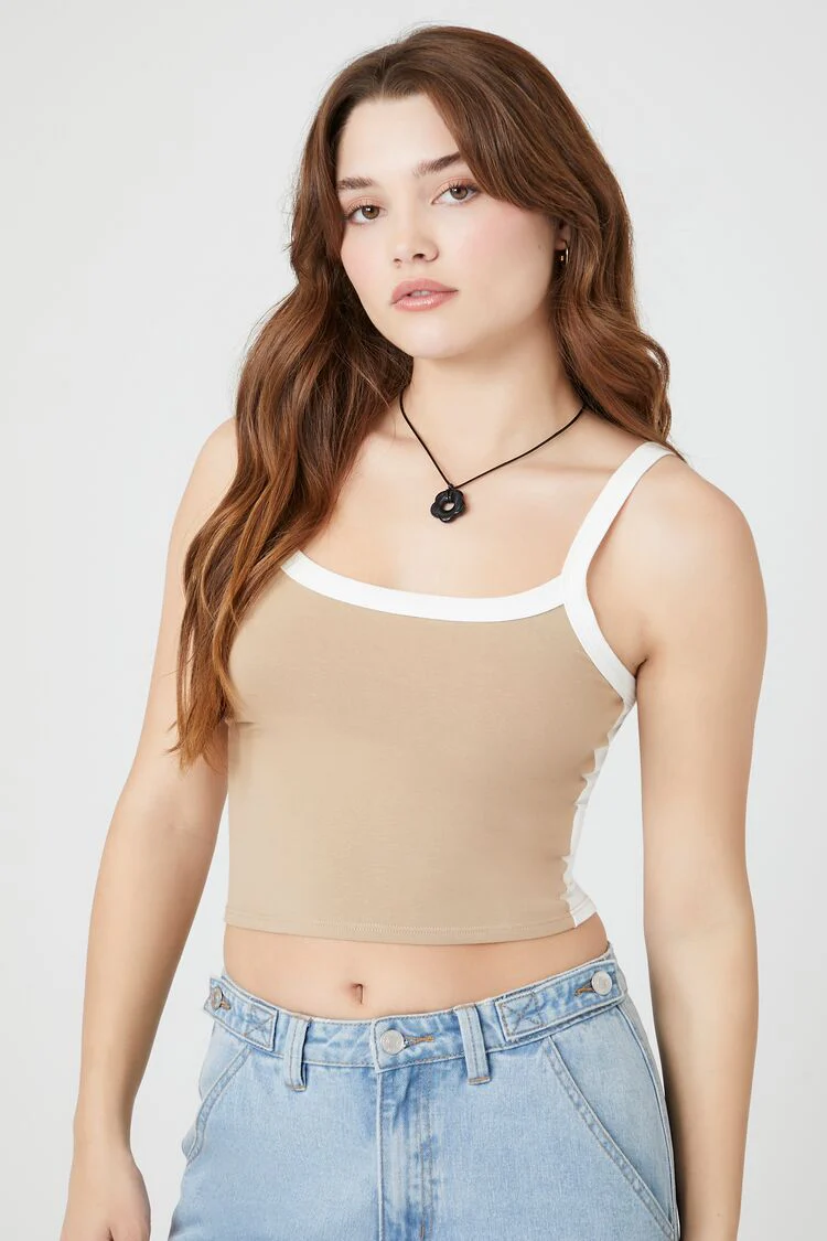 Colorblock Cropped Cami