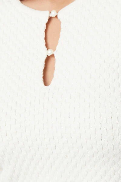 Sweater-Knit Cutout Crop Top - Image 5