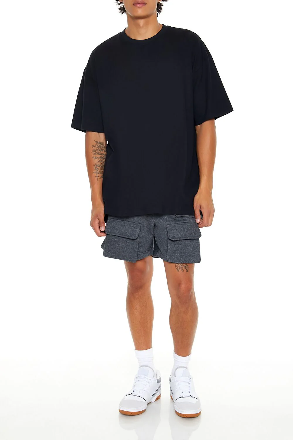 Cotton Crew High-Low Hem Tee - Image 2
