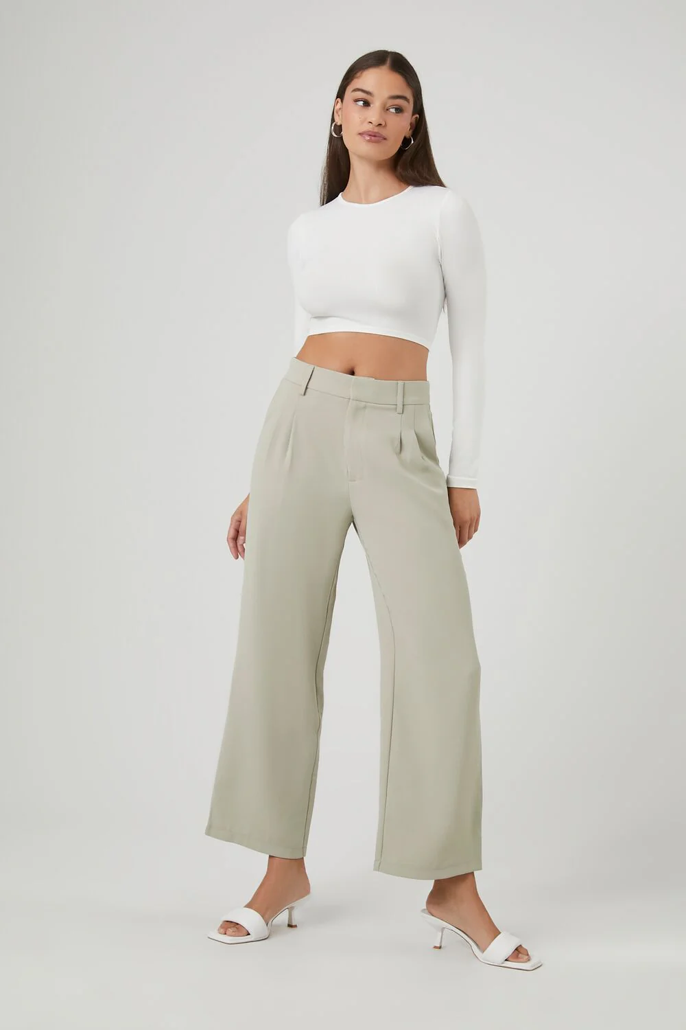 High-Rise Wide-Leg Trousers