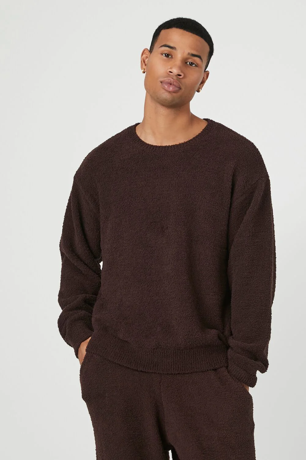 Drop-Sleeve Ribbed Pajama Top