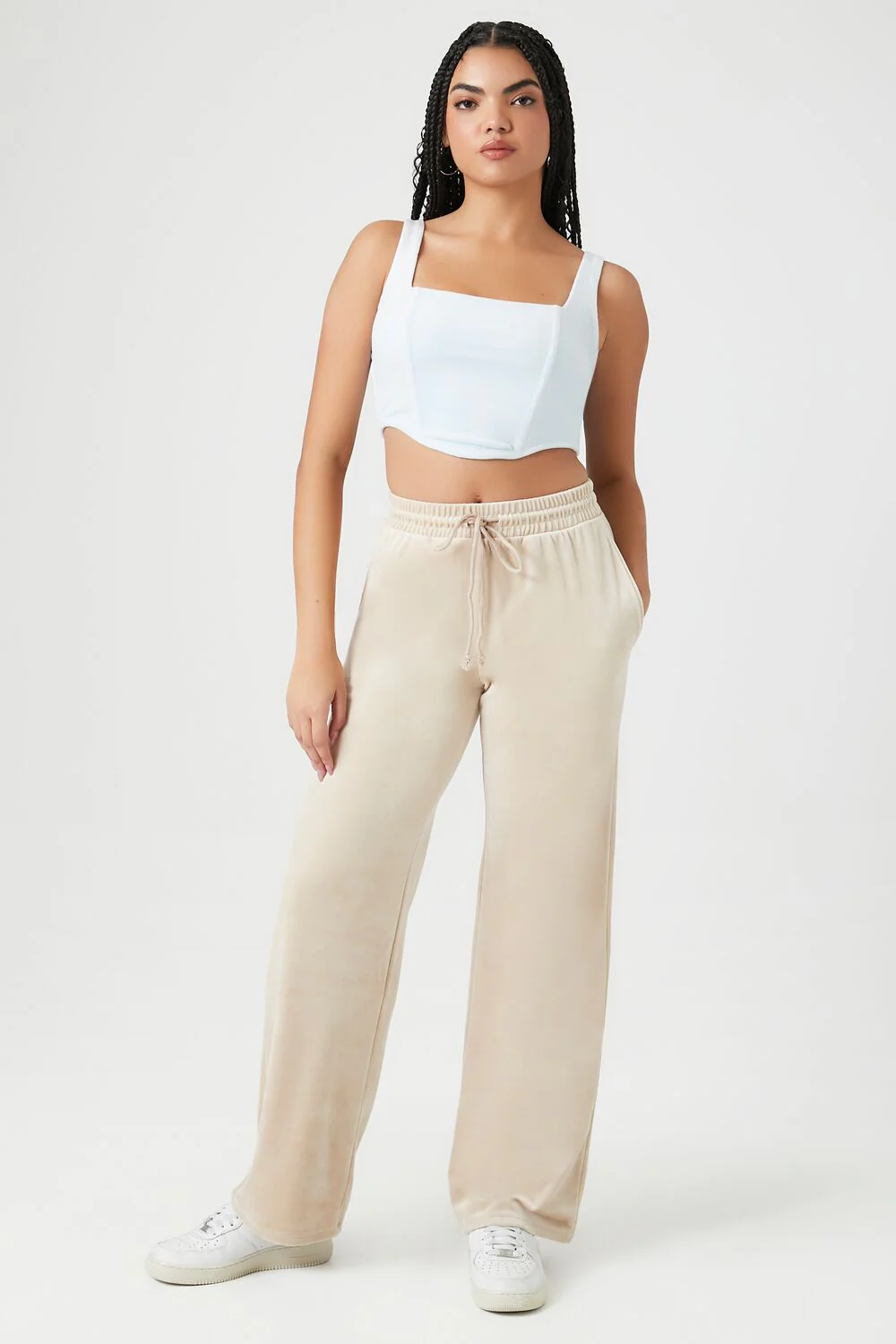 Velour Corset Crop Top - Image 14