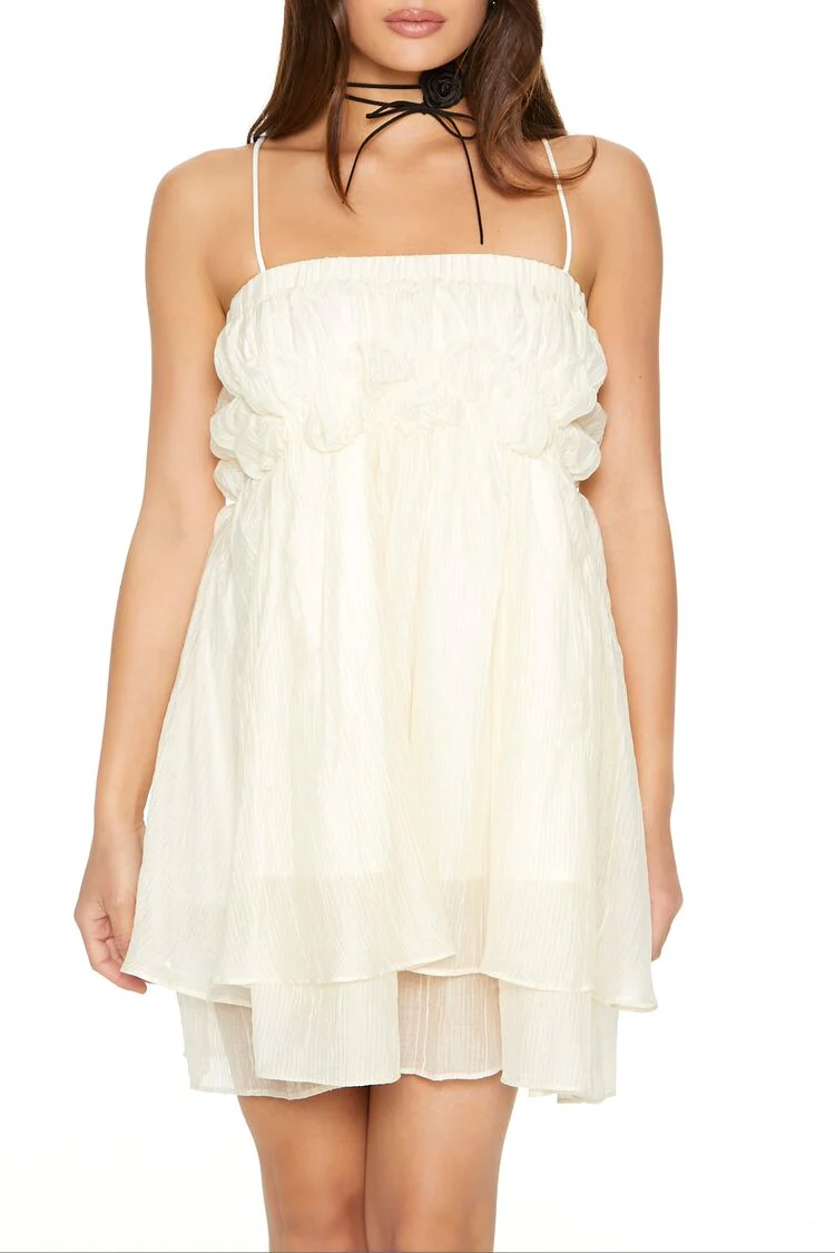 Layered Babydoll Mini Dress - Image 4