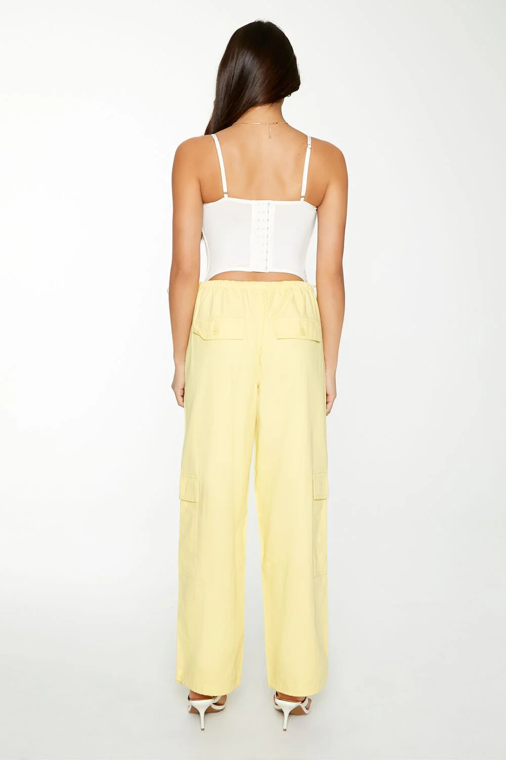 Twill Toggle Drawstring Cargo Pants - Image 3
