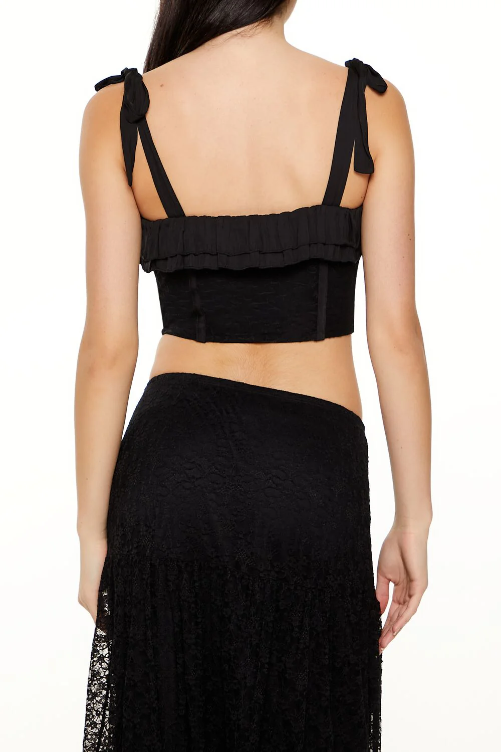 Lace Tie-Strap Corset Top - Image 2