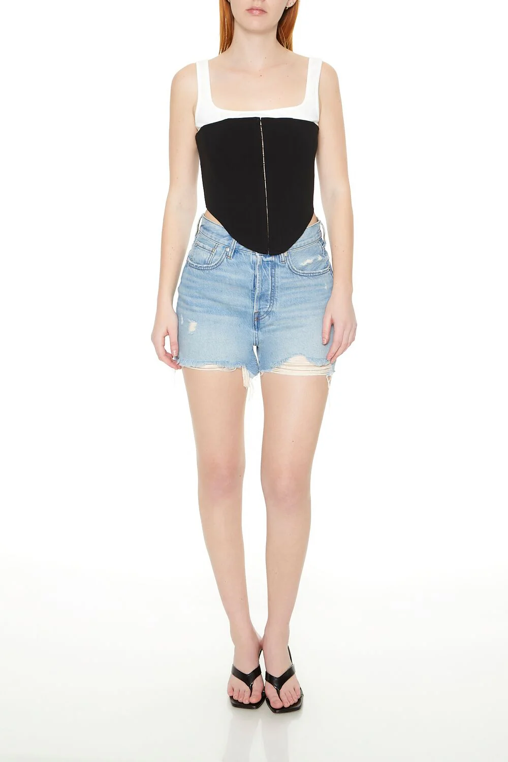 Lace-Up Corset Combo Top - Image 4
