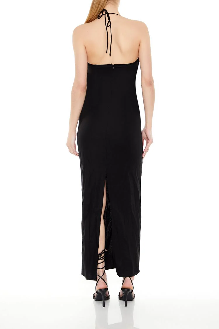 Halter Maxi Column Dress - Image 3
