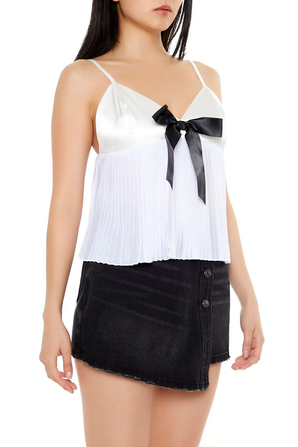Satin Bow Flounce Cami - Image 4