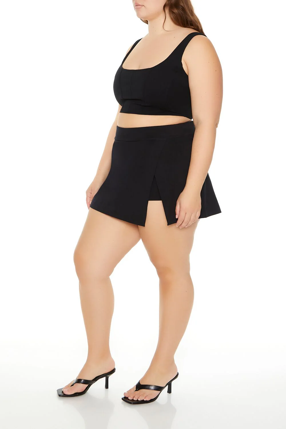 Plus Size Tulip-Hem Mini Skirt - Image 2
