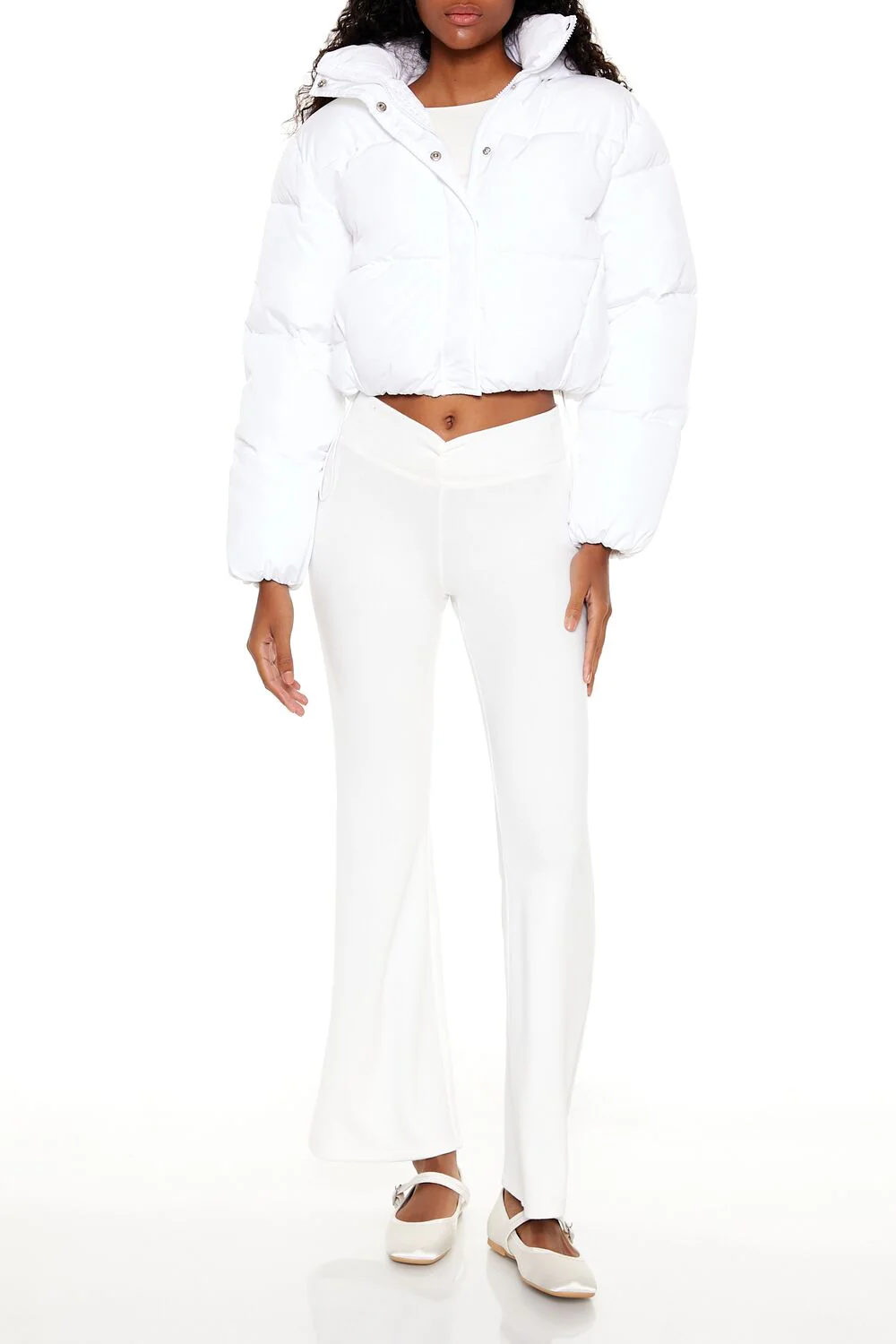 Hooded Cropped Puffer Jacket - Image 12