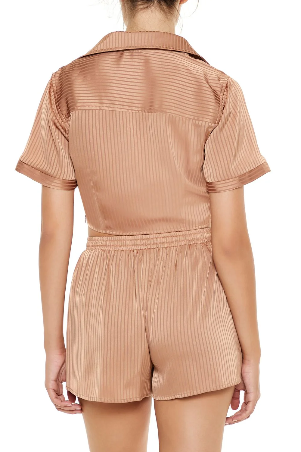 Satin Striped Crop Top - Image 5