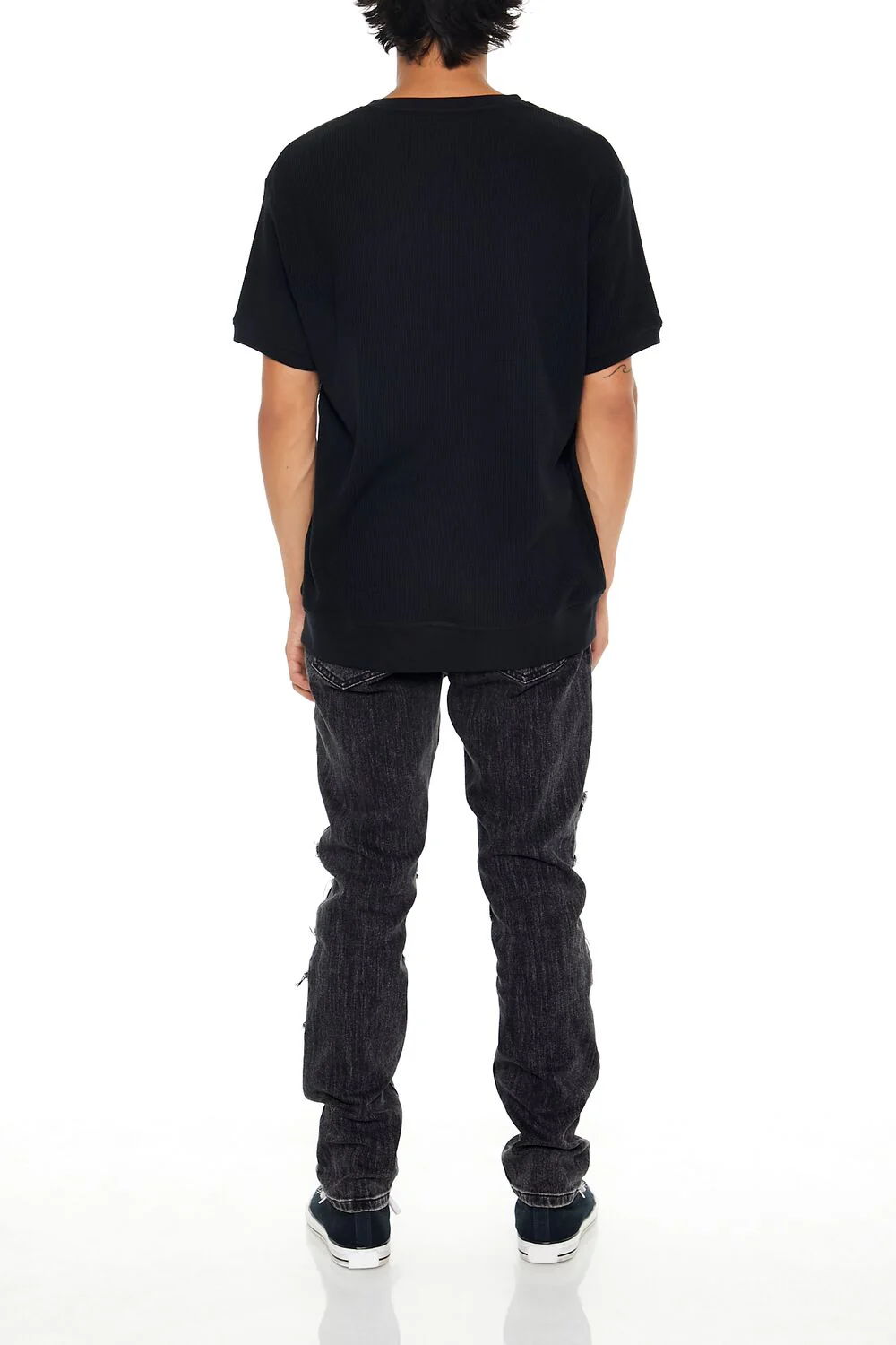 Slim-Fit Mid-Rise Frayed Jeans - Image 4