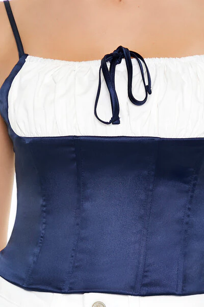 Colorblock Bustier Cropped Cami - Image 3