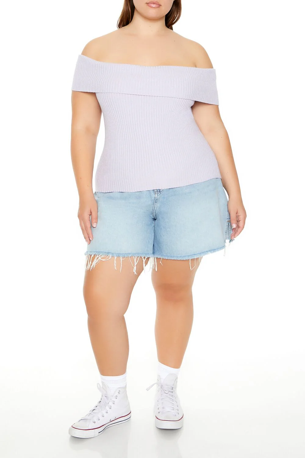 Plus Size Tie-Back Sweater-Knit Top - Image 2
