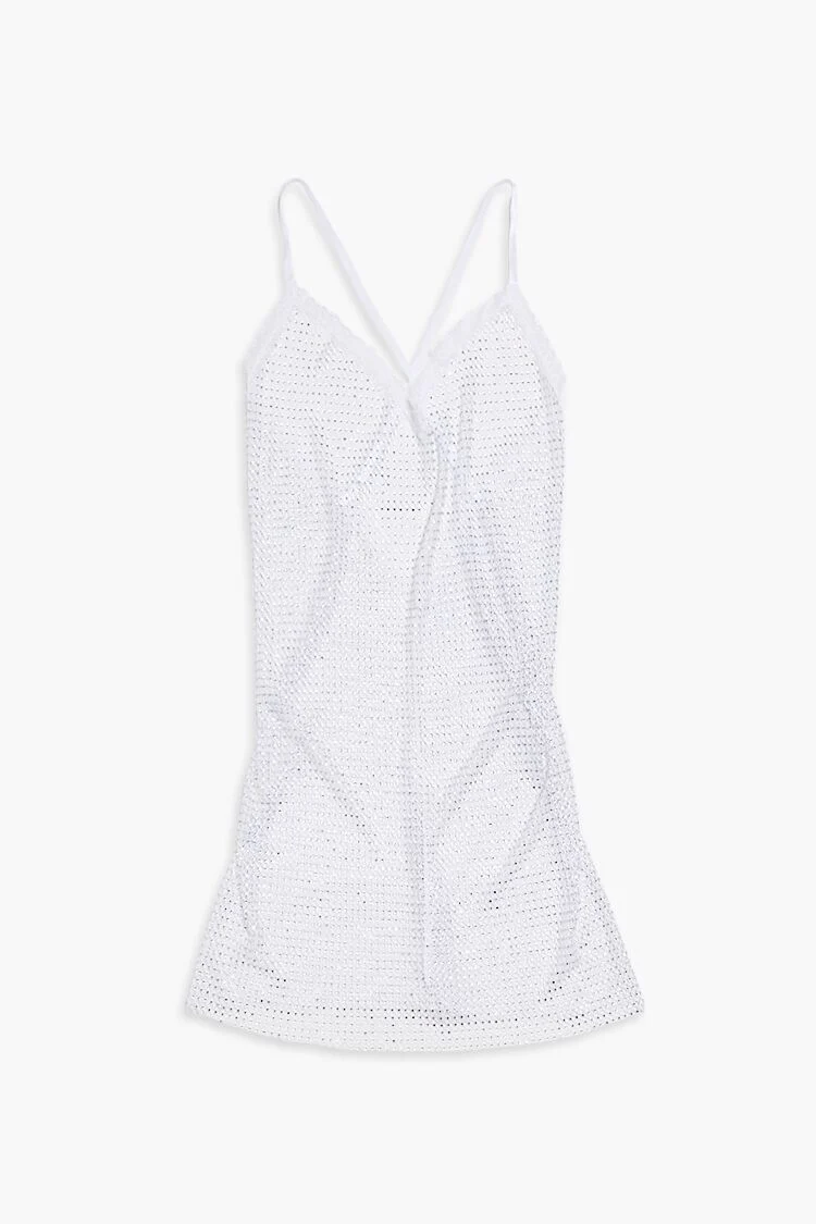 Plus Size Sequin Lingerie Slip Dress
