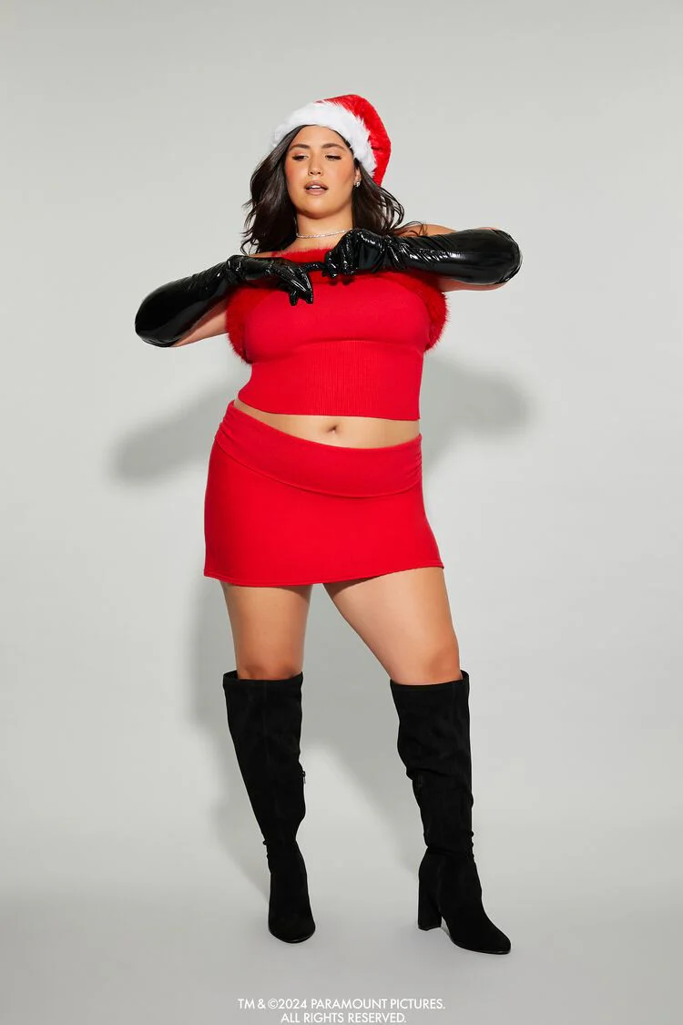 Plus Size Mean Girls Foldover Mini Skirt