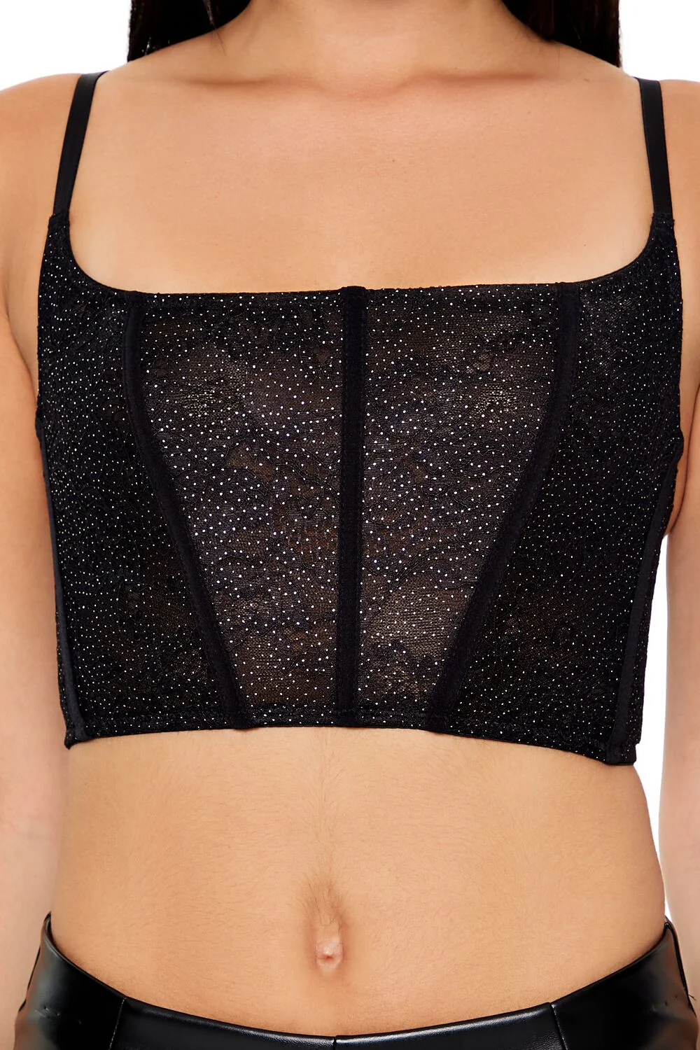 Rhinestone Lingerie Corset Top - Image 2
