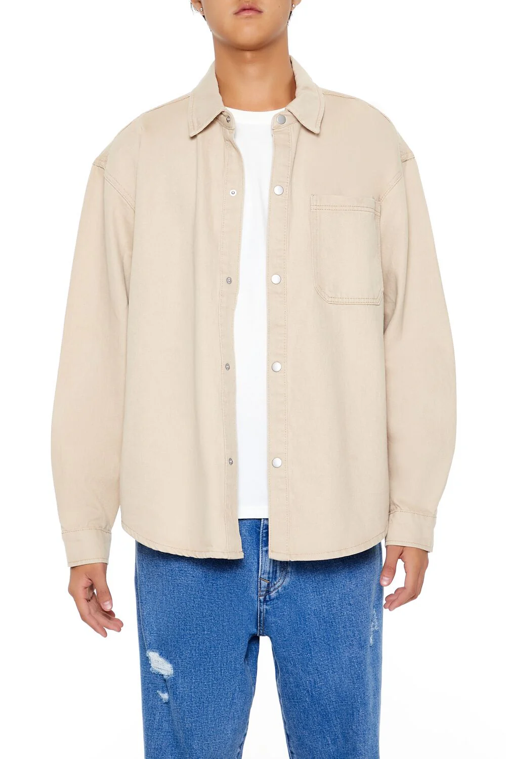 Cotton Curved-Hem Shirt - Image 2