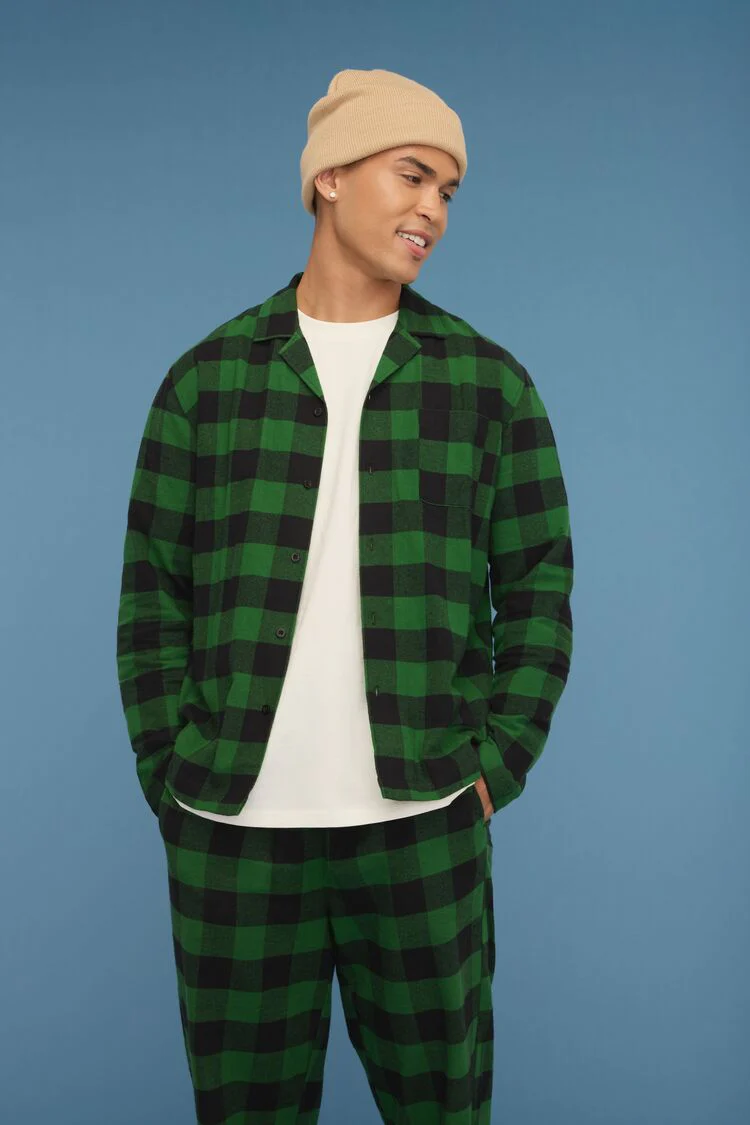 Plaid Flannel Pajama Shirt