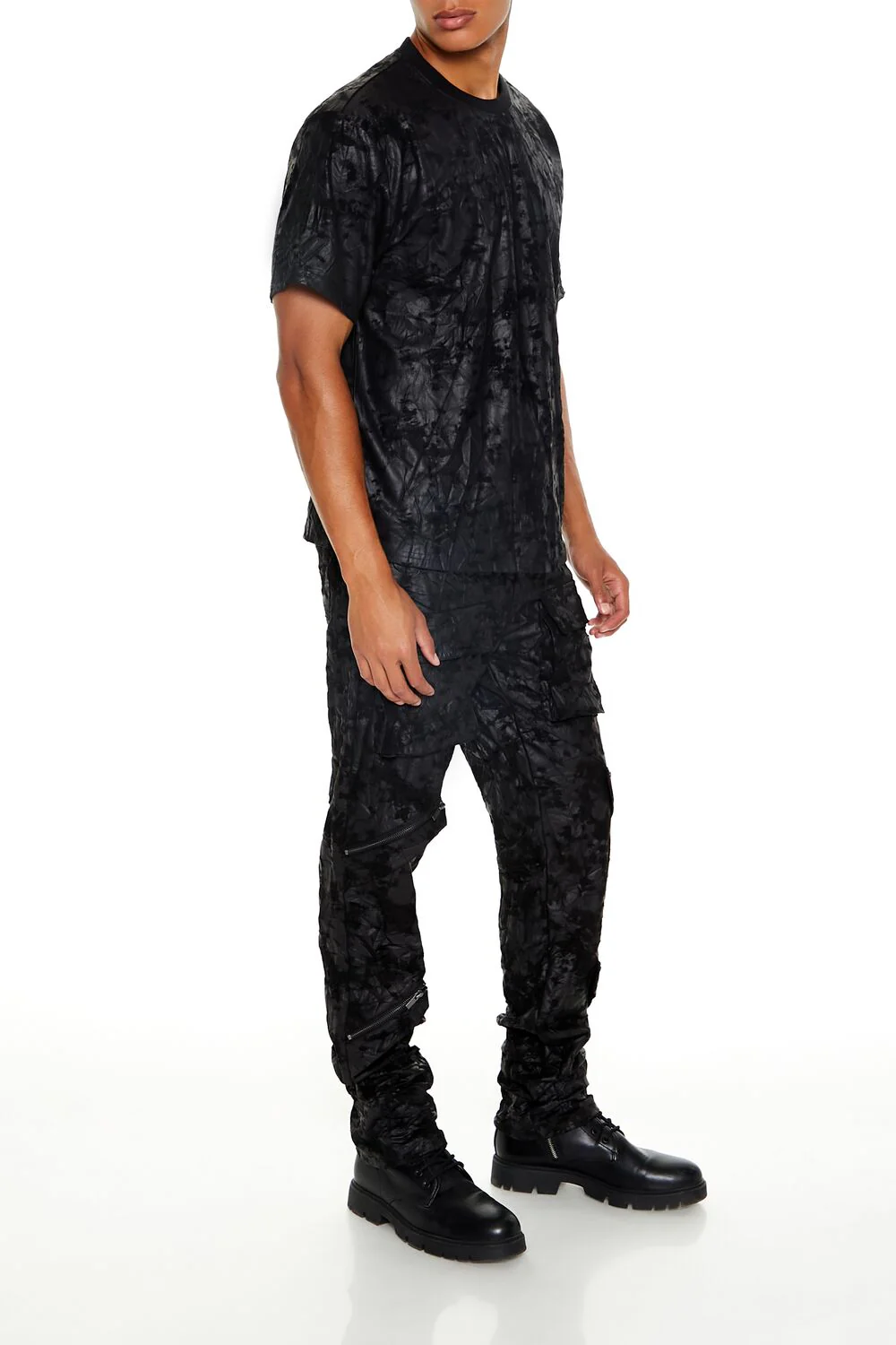 Textured Slim-Fit Mid-Rise Pants - Image 3
