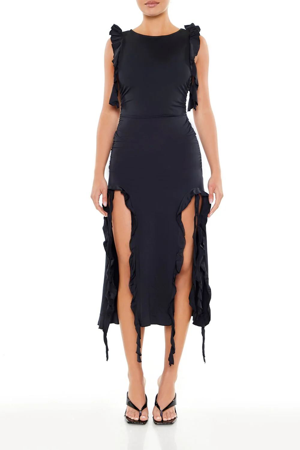 Sleeveless Ruffle Top & Skirt Set