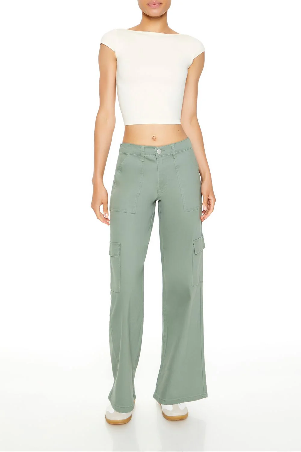Twill Low-Rise Cargo Pants - Image 11