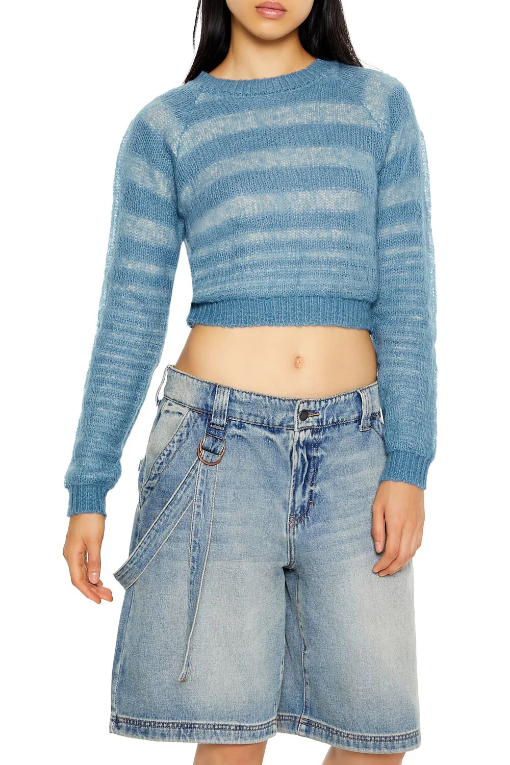 Striped Cropped Sweater