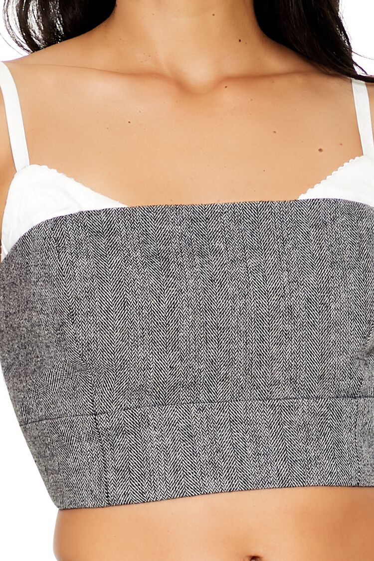 Cropped Tweed Combo Cami - Image 3