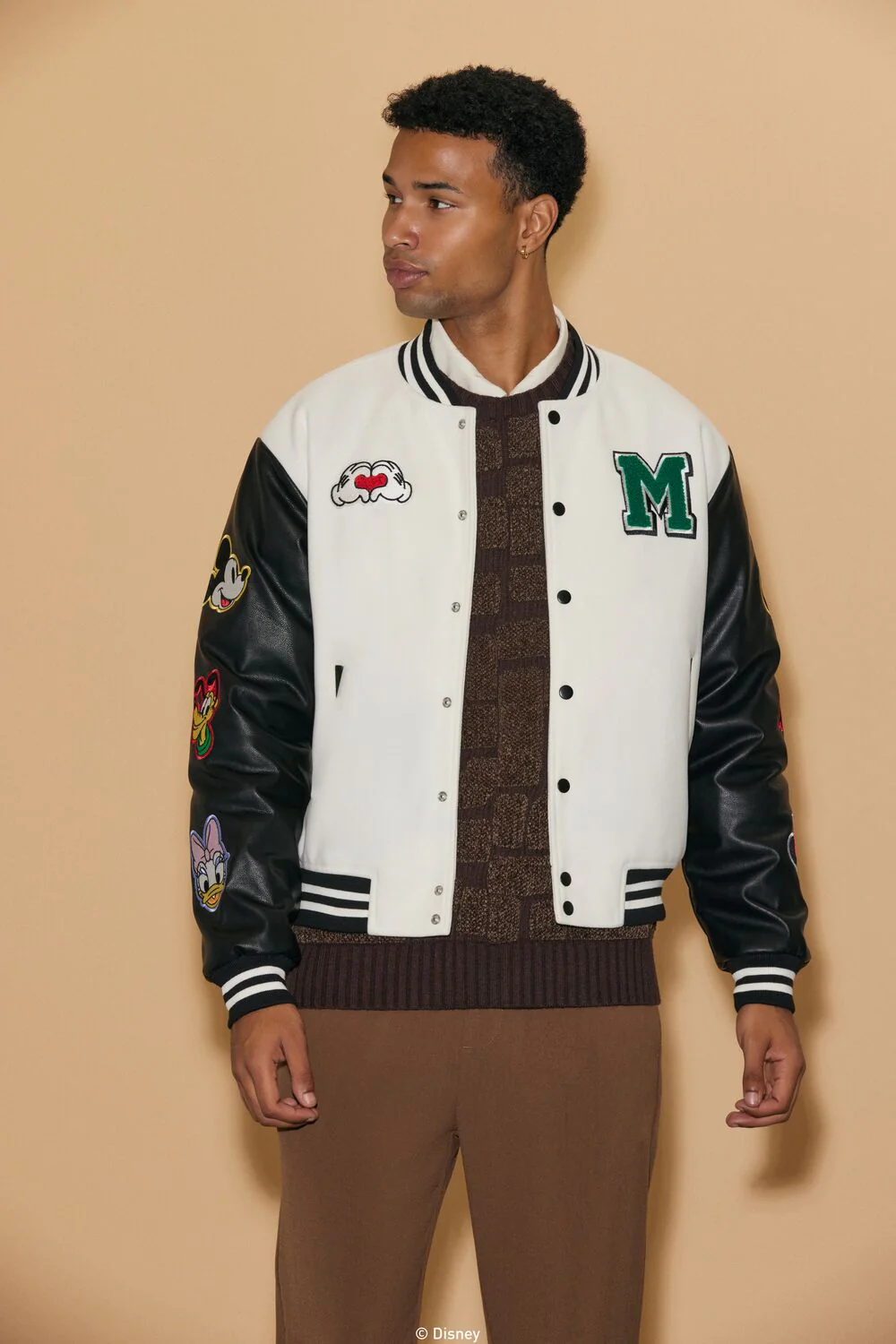 Unisex Disney Mickey & Friends Chenille Patch Varsity Jacket
