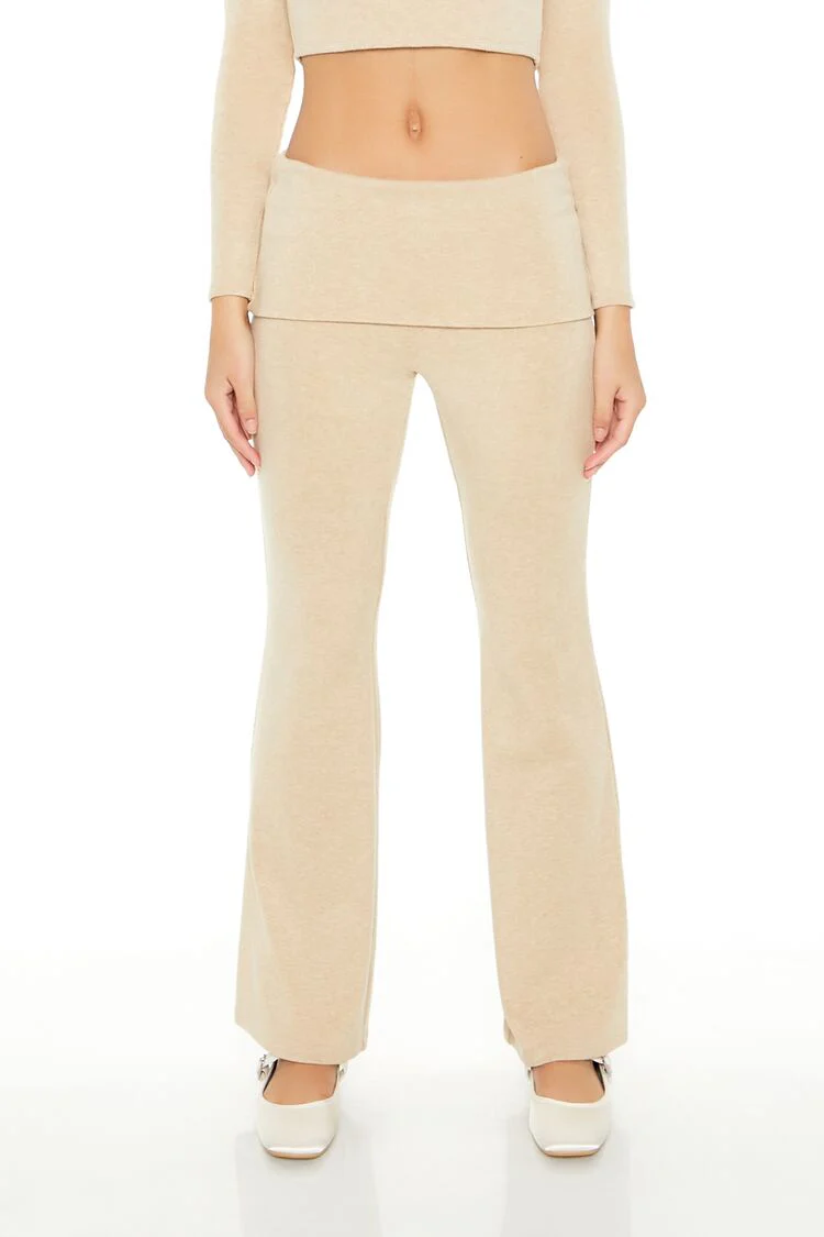 Mid-Rise Foldover Flare Pants - Image 2